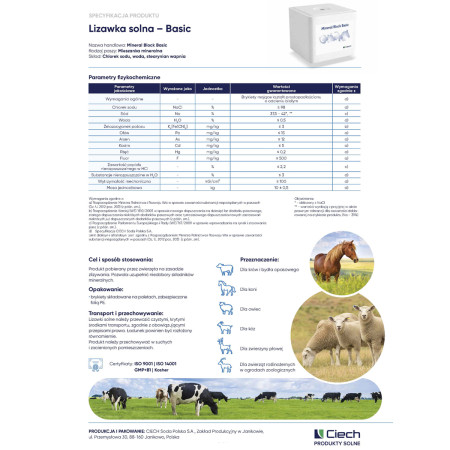 Mineral block for animals (salt lizunets), 10 kg